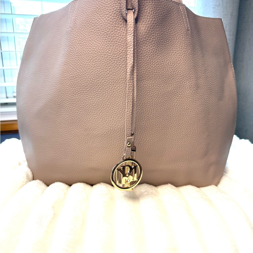 Badgley Mischka Taupe Tote Bag - Picture 3 of 8